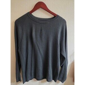 Ministry of Supply Atlas Merino Wool Blend Crew‎ Neck Sweater - Gray Size Med